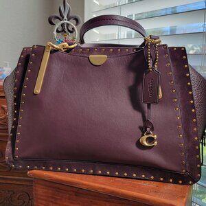 Coach Dreamer 36 with Rivets in Burgundy